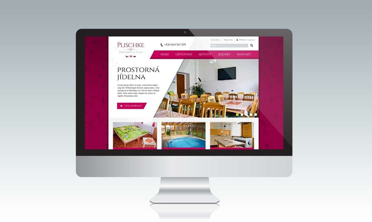 Grafický návrh stránek Plischke.cz
